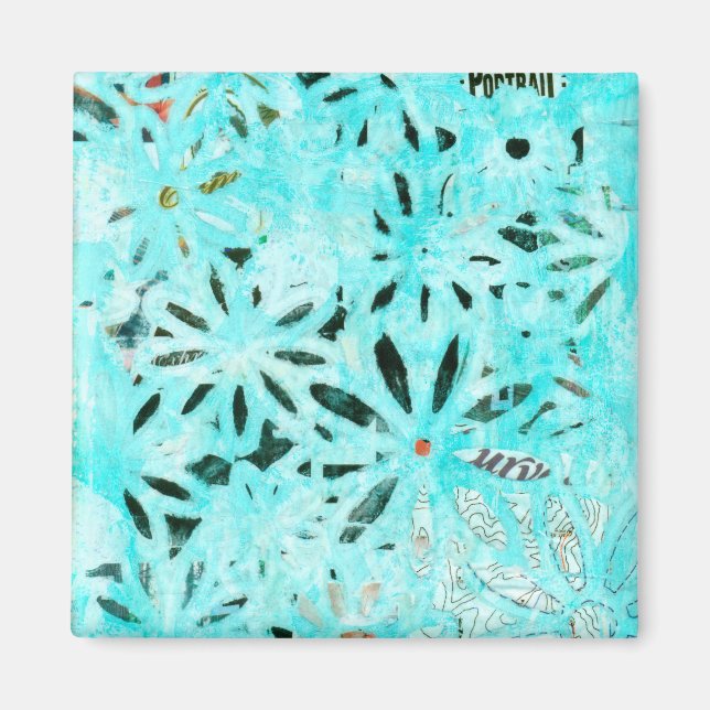 Konst för Daisy av blandade media Magnet (Framsidan)