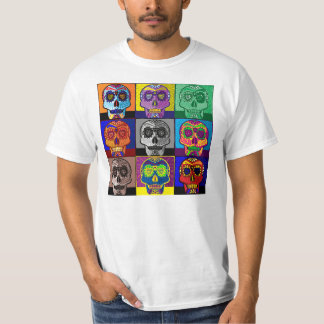 Konst för day of the deadskallepop tee shirt
