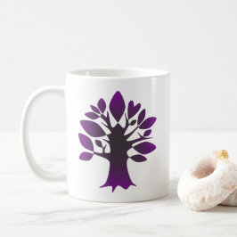 Konst för den perpetenta Lilan Träd Kärlek Infinit Kaffemugg