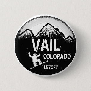 Konst för den Vail Colorado knäppas svart Knapp
