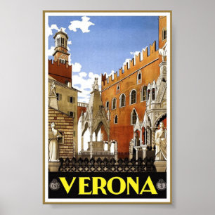 Konst för den vintageVerona italien reser Poster