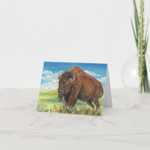 Konst för djurliv för Bison för amerikan för Kort