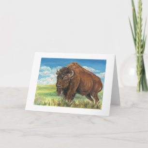 Konst för djurliv för Bison för amerikan för Kort