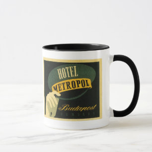 Konst för etikett för hotell för vintage mugg