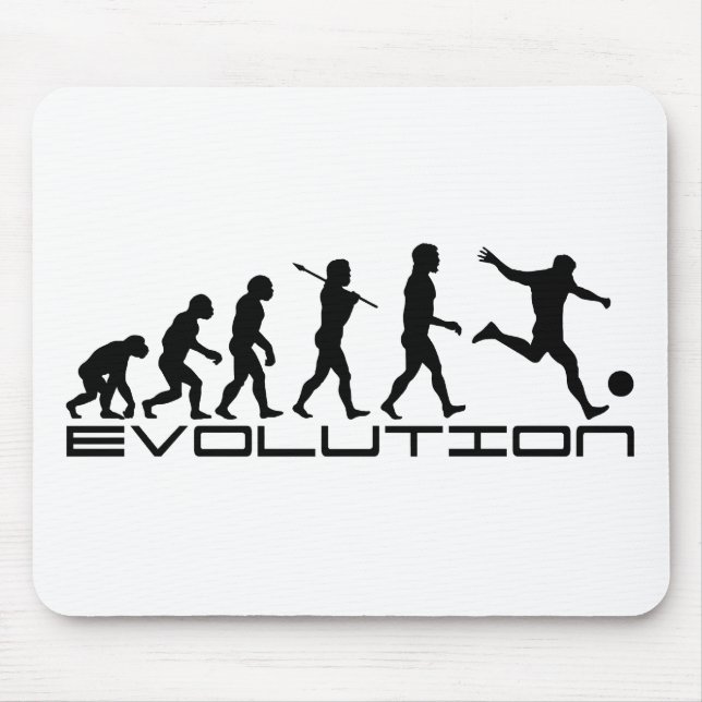 Konst för evolution för fotbollfotbollFutbol sport Musmatta (Framsidan)