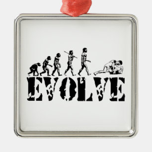 Konst för evolution för sportar för julgransprydnad metall