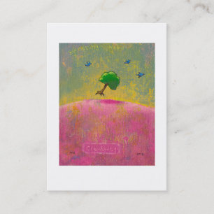 Konst för fåglar för blått för kreativitetflygträd visitkort