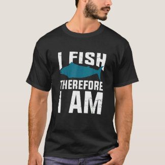 Konst för fiske tillbehör och fiskeutrustning Fisk T Shirt