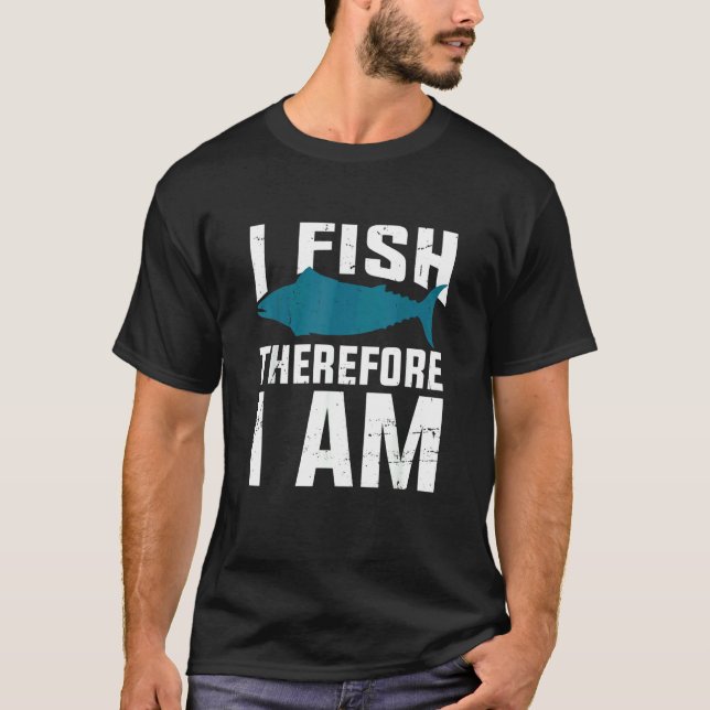 Konst för fiske tillbehör och fiskeutrustning Fisk T Shirt (Framsida)