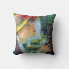 Konst för flicka- och hundRenoir Impressionism Kudde