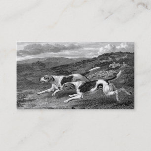 Konst för Foxhoundsvintagehund Visitkort