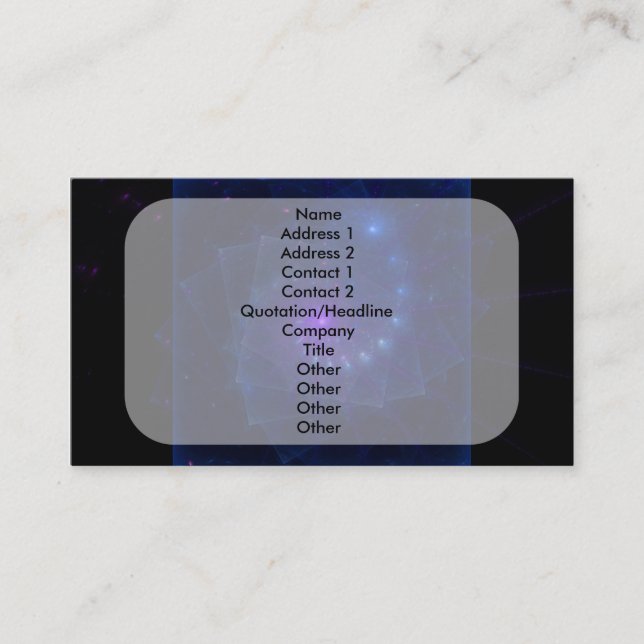 Konst för Fractal "för iskubande" Visitkort (Framsida)