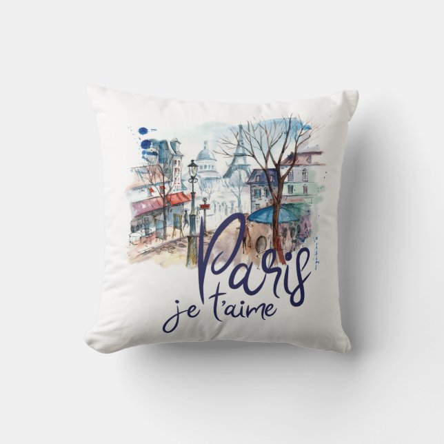 Konst för frankriken för Calligraphy för Paris Je Kudde (Framsida)