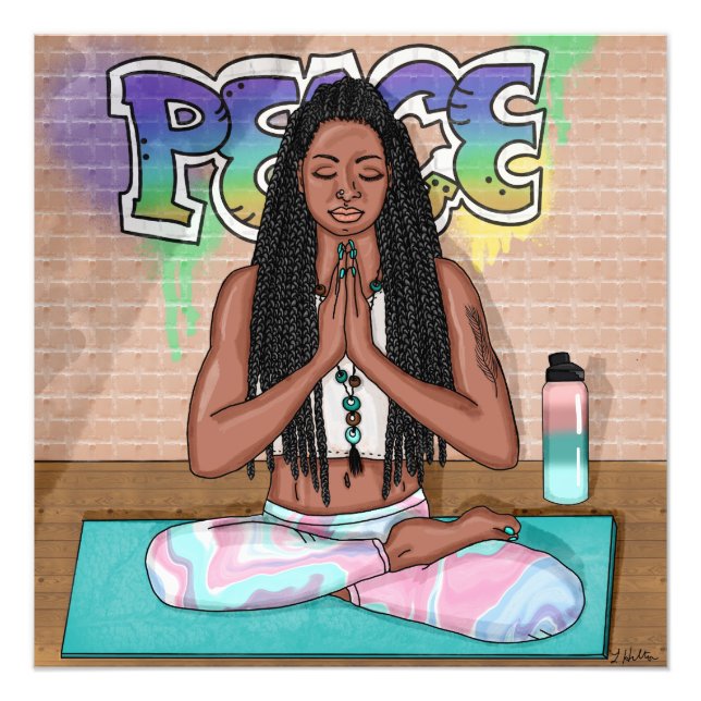 Konst för fred och meditation i städerna fototryck (Framsidan)