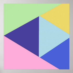 konst för geometrisk multifärgad poster