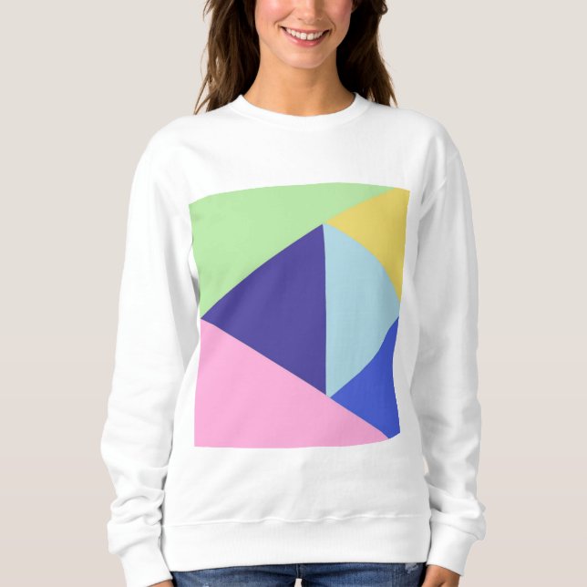 konst för geometrisk multifärgad t shirt (Framsida)