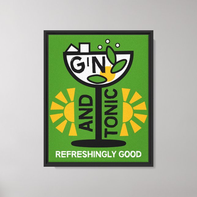 Konst för gin och tonic-drickare canvastryck (Framsida)
