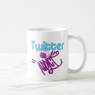 Konst för grafitti för den kalla Twitterknarkare Kaffemugg