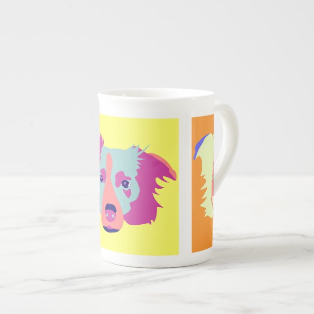 Konst för gränsColliepop Benporslin Mugg (Framsida höger)