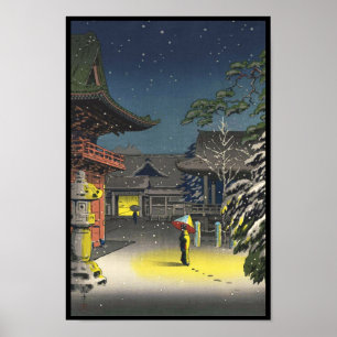 Konst för hanga för shin för Koitsu Tsuchiya Nezu Poster