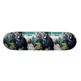 konst för hästar för medeltida riddare jousting skateboard bräda 19,5 cm
