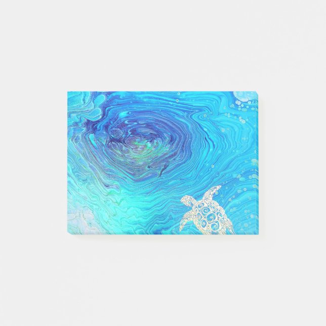 Konst för havssköldpaddaflöde post-it block (Framsida)