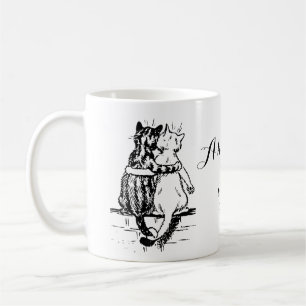 Konst för hem för vintageWain katt Kaffemugg