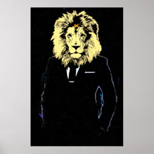 Konst för Herr Lionheart framgångpop Poster