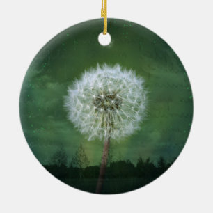 Konst för himmel för maskrosblommaludd Starry Julgransprydnad Keramik