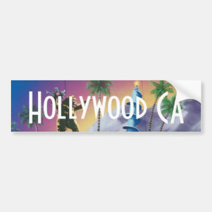 Konst för Hollywood Kalifornien palmträdbildekal Bildekal