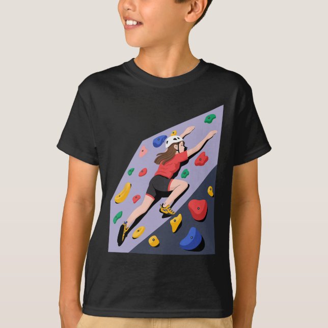 Konst för inomhusklättervägg t shirt (Framsida)