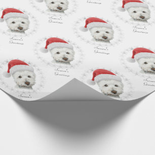 Konst för julWestie hund Presentpapper