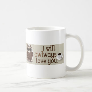 Konst för kaffebönauggla kaffemugg