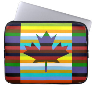 Konst för Kanada lönnlövpop Laptop Fodral