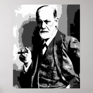 Konst för kickupplösningsSigmund Freud vektor Poster