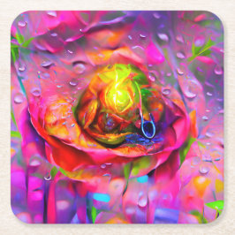 Konst för kirurgisk Blommigt Underlägg Papper Kvadrat