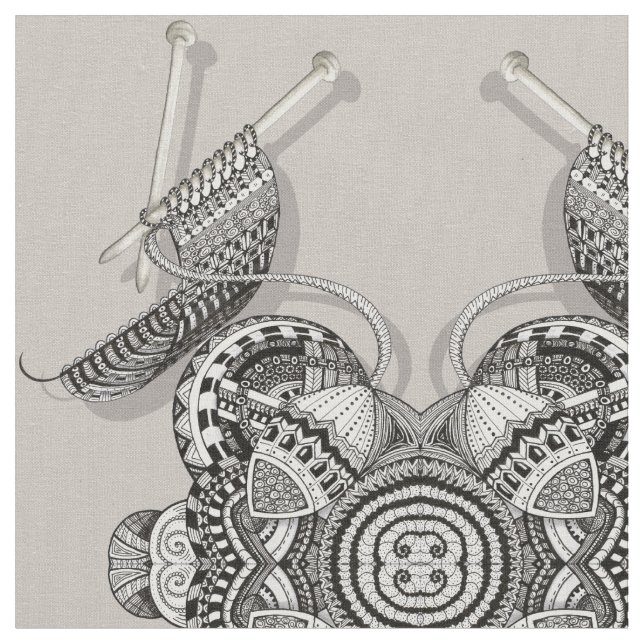 Konst för Knittersparadisklotter Tyg (Närbild)