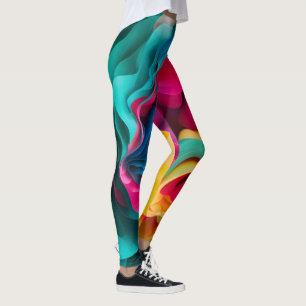 Konst för kvinnors färgämnen leggings