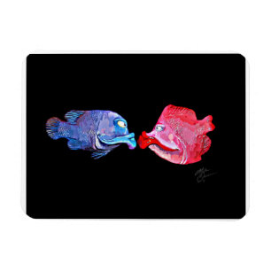 Konst "för kyssande fisk" av Mike Quinn Magnet
