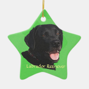 Konst för Labrador Retriever Julgransprydnad Keramik