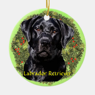 Konst för Labrador Retriever Julgransprydnad Keramik