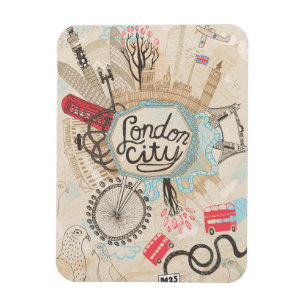 Konst för London stadsklotter Magnet
