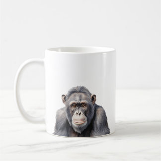 Konst för målning av apa med vattenfärg schimpans kaffemugg