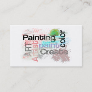 Konst för målning för typografivisitkortkonstn visitkort
