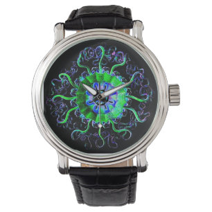 Konst för Mandala för neonmanetYoga Armbandsur