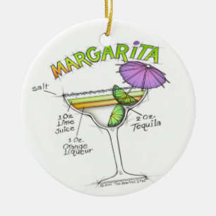 KONST FÖR MARGARITARECEPTCOCTAIL JULGRANSPRYDNAD KERAMIK