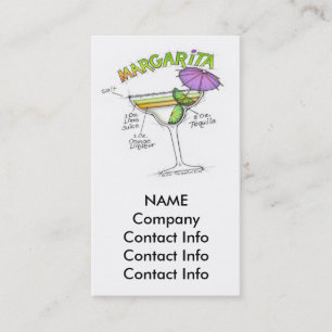 KONST FÖR MARGARITARECEPTCOCTAIL VISITKORT