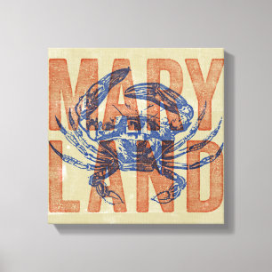 Konst för Maryland krabbakanfas Canvastryck