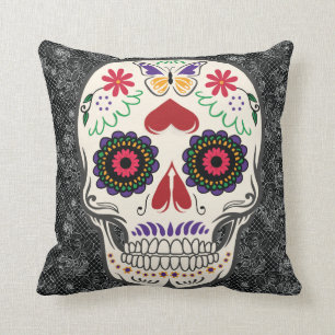 Konst för mexikan för day of the dead för kudde