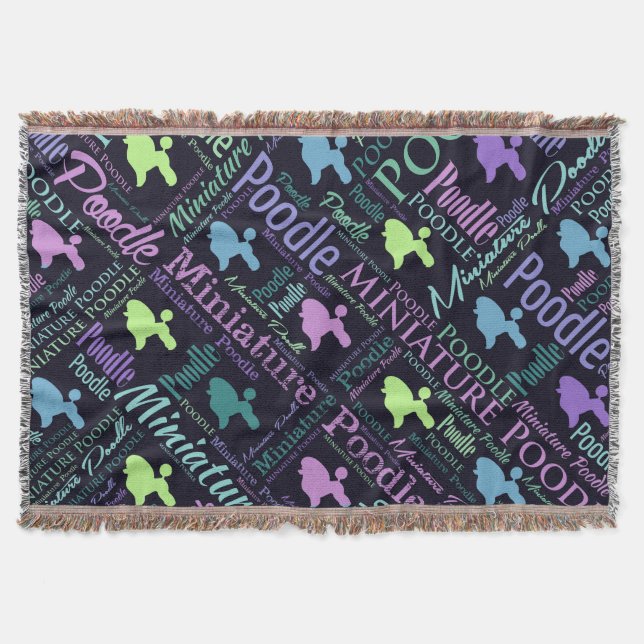 Konst för miniatyrpudelord filt (Framsidan)